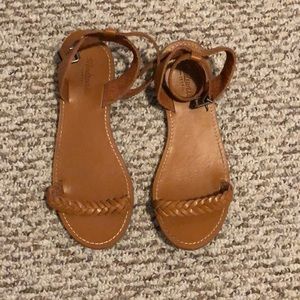 Madewell Leather-like Strappy Tan Sandals